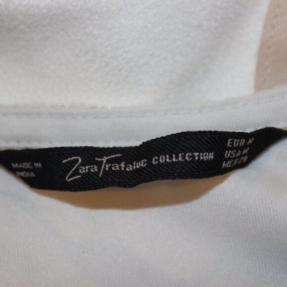 ZARA White Crop Top women size M Medium - Picture 6 of 6